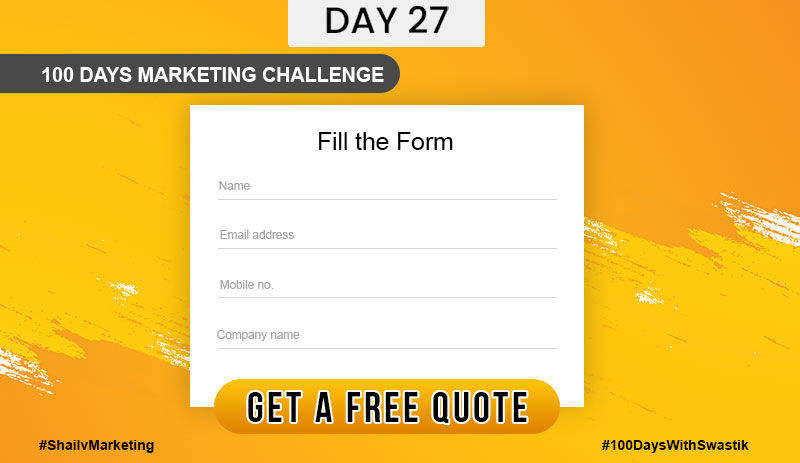 Get a quote – 100 Days Marketing Challenge
