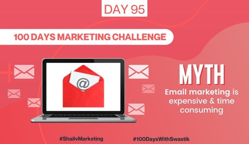 Myth Email Marketing is Expensive & Time Consuming – 100 Days Marketing Challenge